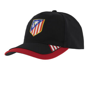 Black Cap with Crest and Stripes